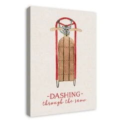 Dashing Snow Sled 20x30 Canvas Wall Art 8 Dashing Snow Sled 20x30 Canvas Wall Art -Northlight Sale Store D518328S 2