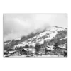 Grayscale Mountain Homes 36x24 Canvas Wall Art