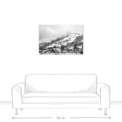 Grayscale Mountain Homes 36x24 Canvas Wall Art 11 Grayscale Mountain Homes 36x24 Canvas Wall Art -Northlight Sale Store D518333S 5