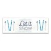 Let It Snow Skis 36x12 Canvas Wall Art