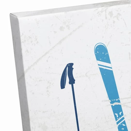 Let It Snow Skis 36x12 Canvas Wall Art 4 Let It Snow Skis 36x12 Canvas Wall Art - Image 4