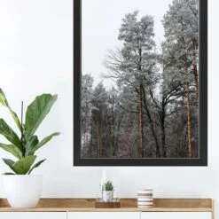 Dusty Trees Black Framed Print Under Plexiglass -Northlight Sale Store D518339S 3