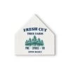 Fresh Cut Tree Farm 17x17 House Shaped Canvas