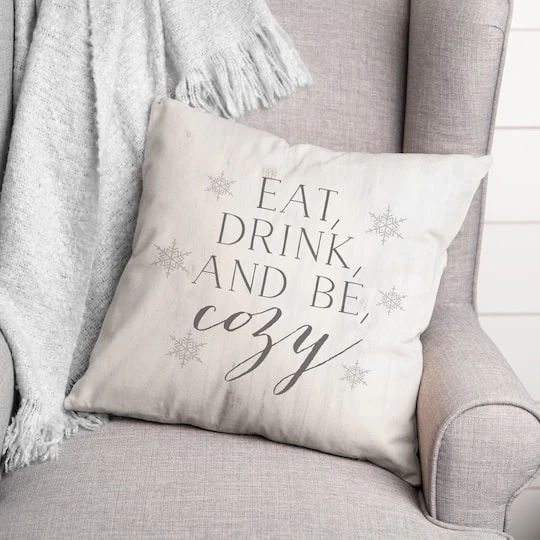 Eat Drink Be Cozy 18x18 Throw Pillow 3 Eat Drink Be Cozy 18x18 Throw Pillow - Image 3
