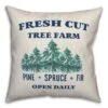 Fresh Cut Tree Farm 18x18 Throw Pillow