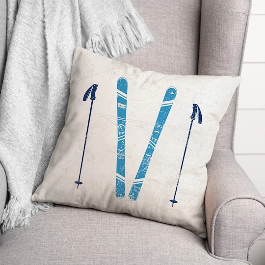 Let It Snow Skis18x18 Throw Pillow 4 Let It Snow Skis18x18 Throw Pillow - Image 4