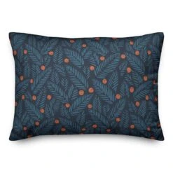 Simple Christmas Foliage Throw Pillow