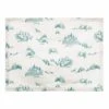 Snowy Town Teal 18x14 Poly Twill Placemat