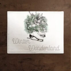 Wreath Winter Wonderland 18x14 Poly Twill Placemat -Northlight Sale Store D518380S 2