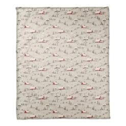 Snowy Village 50x60 Coral Fleece Blanket