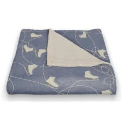 Skating Ice Skates 50x60 Coral Fleece Blanket -Northlight Sale Store D518397S 2