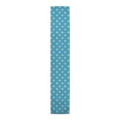Simple Snowflake Blue 16x72 Poly Twill Table Runner 7 Simple Snowflake Blue 16x72 Poly Twill Table Runner -Northlight Sale Store D518400S 3