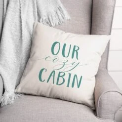 Our Cozy Cabin 18x18 Throw Pillow 5 Our Cozy Cabin 18x18 Throw Pillow -Northlight Sale Store D518417S 2