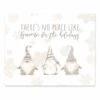 Gnome Holidays Silver Gold 10x8 Tabletop Canvas