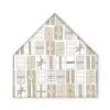 Neutral Gift Boxes 17x17 House Shaped Canvas