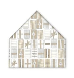 Neutral Gift Boxes 17x17 House Shaped Canvas