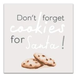 Christmas Cookies Santa Canvas Wall Art