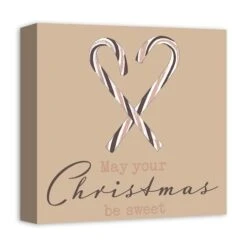 Sweet Christmas Candy Cane Canvas Wall Art -Northlight Sale Store D518451S 2