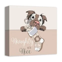Christmas Dog Canvas Wall Art -Northlight Sale Store D518452S 2