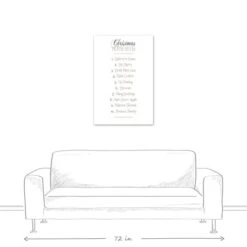 Christmas House Rules Canvas Wall Art -Northlight Sale Store D518453S 5