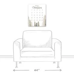 Christmas Trees Countdown Canvas Wall Art -Northlight Sale Store D518456S 5