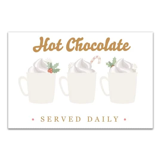 Hot Chocolate Served Daily 30x20 Canvas Wall Art 2 Hot Chocolate Served Daily 30x20 Canvas Wall Art - Image 2