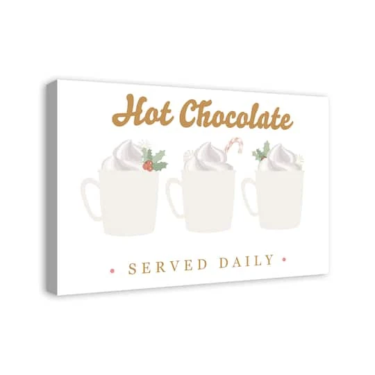 Hot Chocolate Served Daily 30x20 Canvas Wall Art 3 Hot Chocolate Served Daily 30x20 Canvas Wall Art - Image 3