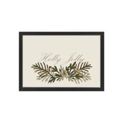 30" Holly Jolly Greenery Black Framed Print Wall Art -Northlight Sale Store D518464S 1 1