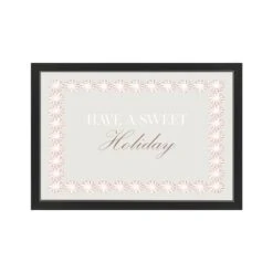 30" Sweet Holiday Peppermint Black Framed Print Wall Art