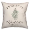 Fresh Cut Mistletoe 18x18 Throw Pillow
