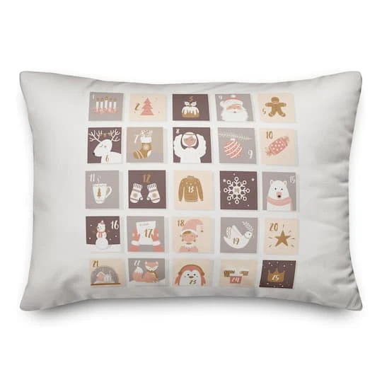 Advent Days Christmas Throw Pillow 1 Advent Days Christmas Throw Pillow