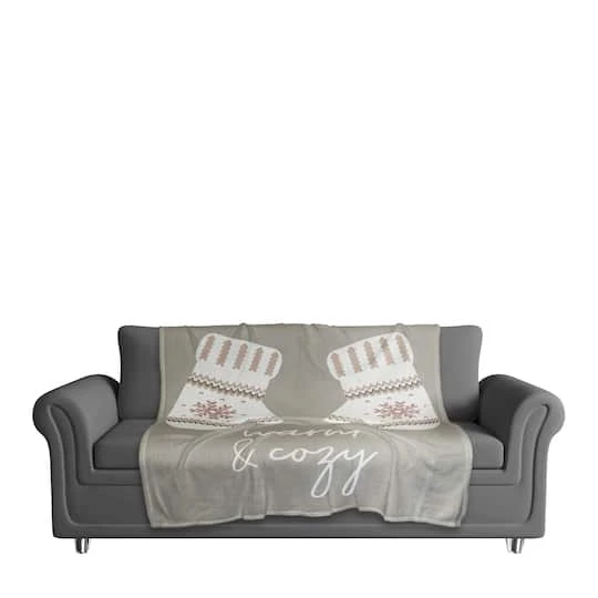 Warm And Cozy Mittens 50x60 Coral Fleece Blanket 4 Warm And Cozy Mittens 50x60 Coral Fleece Blanket - Image 4