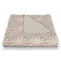Peppermint Candy 50x60 Coral Fleece Blanket 6 Peppermint Candy 50x60 Coral Fleece Blanket -Northlight Sale Store D518502S 2