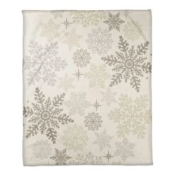 Snowflake Pattern 50x60 Coral Fleece Blanket