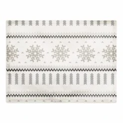 Knit Pattern Grey 18x14 Poly Twill Placemat
