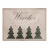 Designs Direct Christmas Tree Snow 18" X 14" Poly Twill Placemat