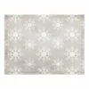 Neutral Snow Flakes 18x14 Poly Twill Placemat