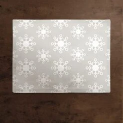 Neutral Snow Flakes 18x14 Poly Twill Placemat -Northlight Sale Store D518515S 2