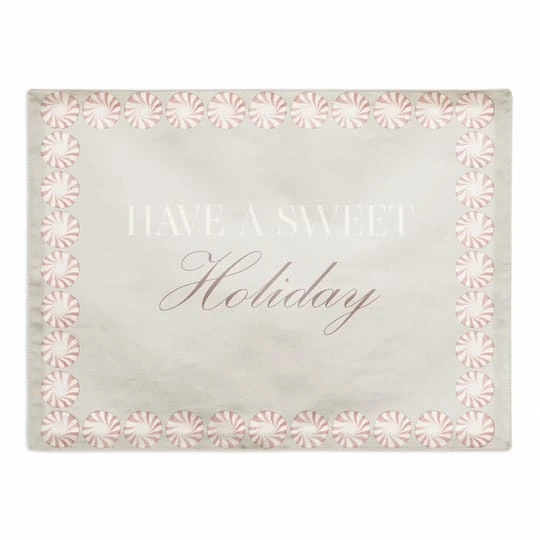 Sweet Holiday Peppermint 18x14 Poly Twill Placemat 1 Sweet Holiday Peppermint 18x14 Poly Twill Placemat