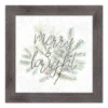 16" Merry & Bright Western Gray Framed Print