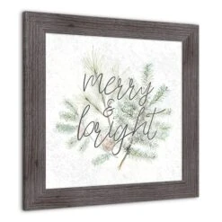 16" Merry & Bright Western Gray Framed Print -Northlight Sale Store D518551S 2