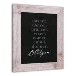 14" Reindeer Names Western White Framed Print -Northlight Sale Store D518552S 2