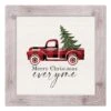 Christmas Truck Western White Framed Print