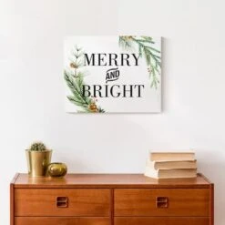 Merry And Bright 14x11 Canvas Wall Art 10 Merry And Bright 14x11 Canvas Wall Art -Northlight Sale Store D518556S 4