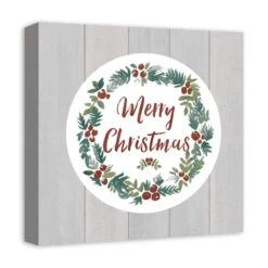 Christmas Wreath Canvas Wall Art -Northlight Sale Store D518558S 2