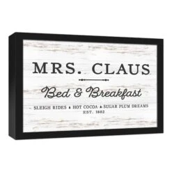 Mrs. Claus Bed Breakfast 18x12 Black Framed Canvas -Northlight Sale Store D518559S 2