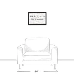 Mrs. Claus Bed Breakfast 18x12 Black Framed Canvas -Northlight Sale Store D518559S 4