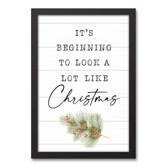 Look Like Christmas Canvas Wall Art In Black Frame 2 Look Like Christmas Canvas Wall Art In Black Frame - Image 2