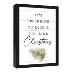 Look Like Christmas Canvas Wall Art In Black Frame 7 Look Like Christmas Canvas Wall Art In Black Frame -Northlight Sale Store D518560S 2