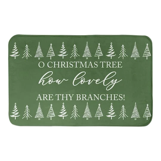 Designs Direct O Christmas Tree 34" X 21" Bath Mat 2 Designs Direct O Christmas Tree 34" X 21" Bath Mat - Image 2